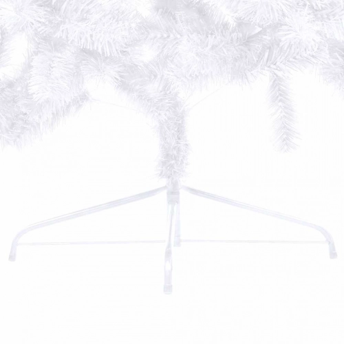 Izgaismota Ziemassvētku Egle Ar Rotājumiem, Balta, 120 Cm Vidaxl