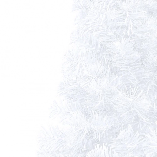 Izgaismota Ziemassvētku Egle Ar Rotājumiem, Balta, 150 Cm Vidaxl