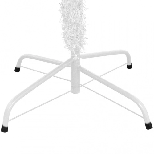 Izgaismota Ziemassvētku Egle Ar Rotājumiem, Balta, L, 240 Cm Vidaxl