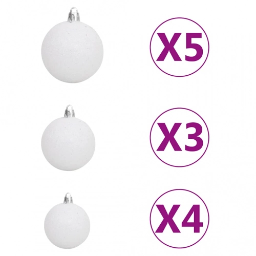 Izgaismota Ziemassvētku Egle Ar Rotājumiem, Zaļa, 120 Cm Vidaxl