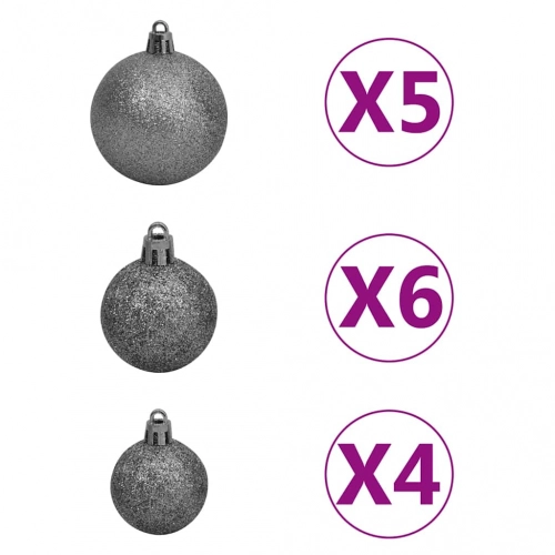 Izgaismota Ziemassvētku Egle Ar Rotājumiem, Zaļa, 120 Cm Vidaxl