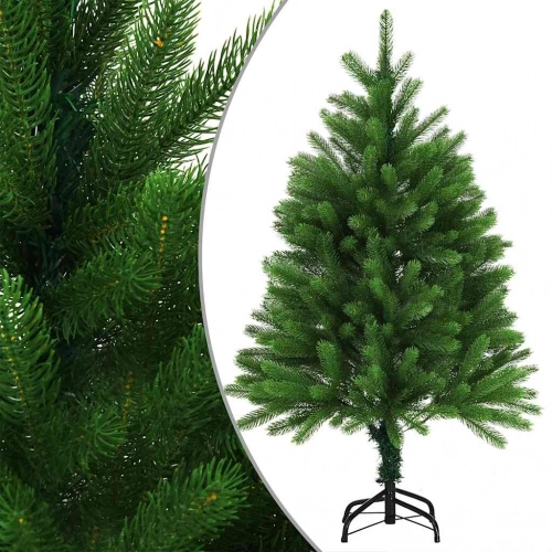 Izgaismota Ziemassvētku Egle Ar Rotājumiem, Zaļa, 120 Cm Vidaxl