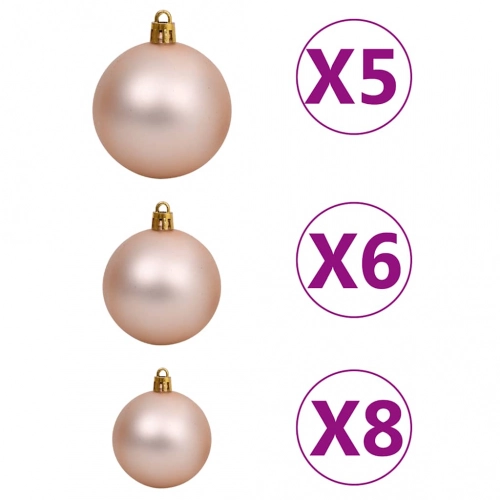 Izgaismota Ziemassvētku Egle Ar Rotājumiem, Zaļa, 120 Cm Vidaxl
