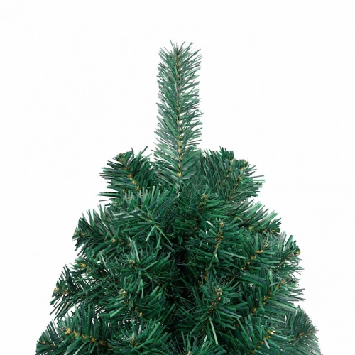 Izgaismota Ziemassvētku Egle Ar Rotājumiem, Zaļa, 120 Cm Vidaxl