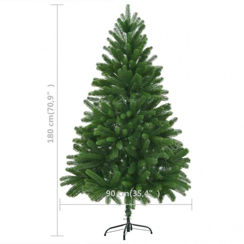 Izgaismota Ziemassvētku Egle Ar Rotājumiem, Zaļa, 180 Cm Vidaxl