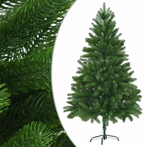 Izgaismota Ziemassvētku Egle Ar Rotājumiem, Zaļa, 210 Cm Vidaxl