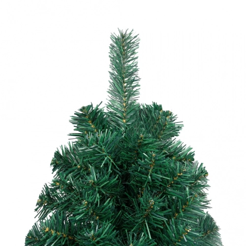 Izgaismota Ziemassvētku Egle Ar Rotājumiem, Zaļa, 210 Cm Vidaxl