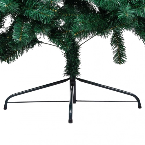 Izgaismota Ziemassvētku Egle Ar Rotājumiem, Zaļa, 210 Cm Vidaxl