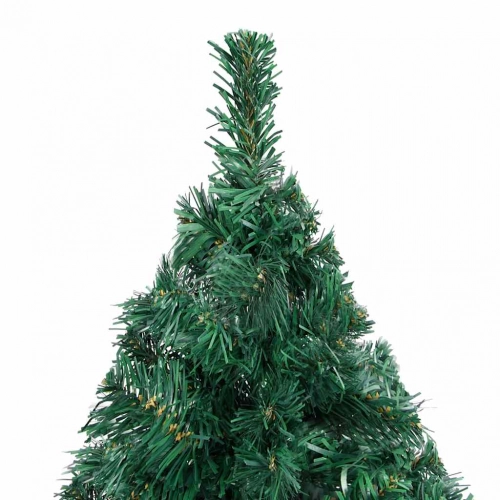 Izgaismota Ziemassvētku Egle Ar Rotājumiem, Zaļa, 240 Cm, Pvc Vidaxl