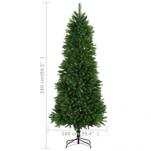 Izgaismota Ziemassvētku Egle Ar Rotājumiem, Zaļa, 240 Cm Vidaxl