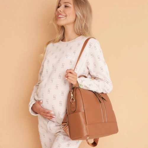 Joissy Mini Plecak i Torba Dla Mamy 2w1 Camel