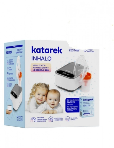 Katarek Nebulizator Kompresorowy Inhalo + Zestawy soli