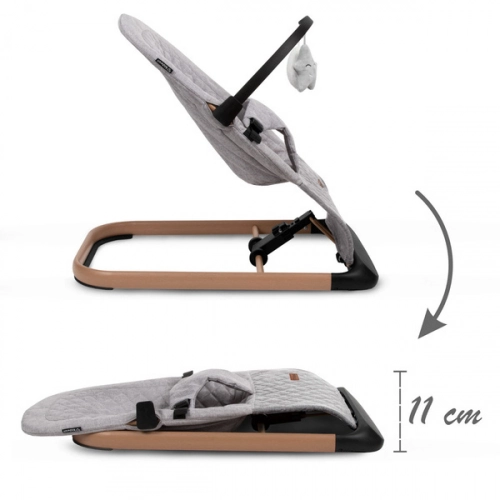 Kidwell Laro Full Leżaczek Bujaczek Grey/Wooden