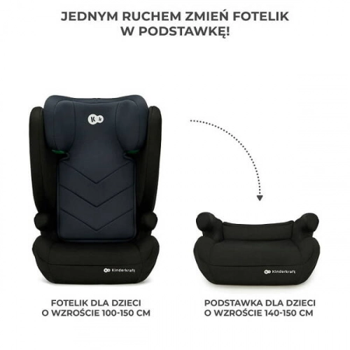 Kinderkraft i-Spark i-Size Black Bērnu autosēdeklis 15-36 kg