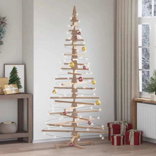 Koka Ziemassvētku Eglīte Dekorēšanai, 210 Cm, Priedes Masīvkoks Vidaxl