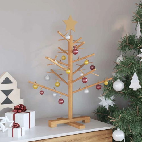 Koka Ziemassvētku Koks Ar Statīvu Brūna 75 Cm Priedes Masīvkoks Vidaxl
