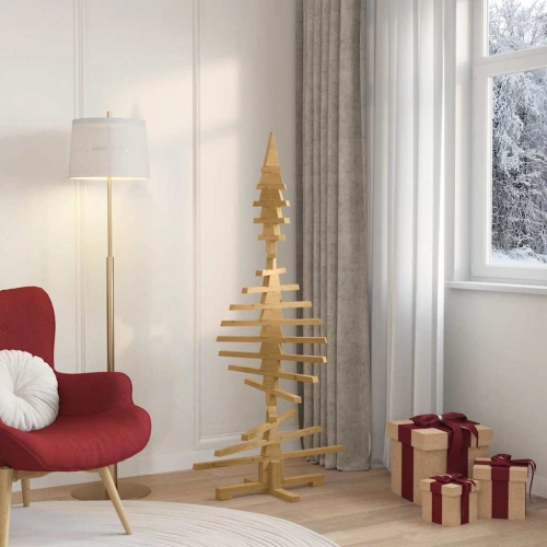 Koka Ziemassvētku Koks Brūna 150 Cm Priedes Masīvkoks Vidaxl