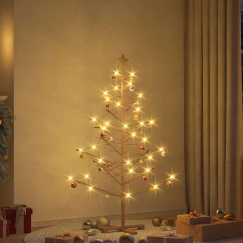 Koka Ziemassvētku Koks Brūna 150 Cm Priedes Masīvkoks Vidaxl