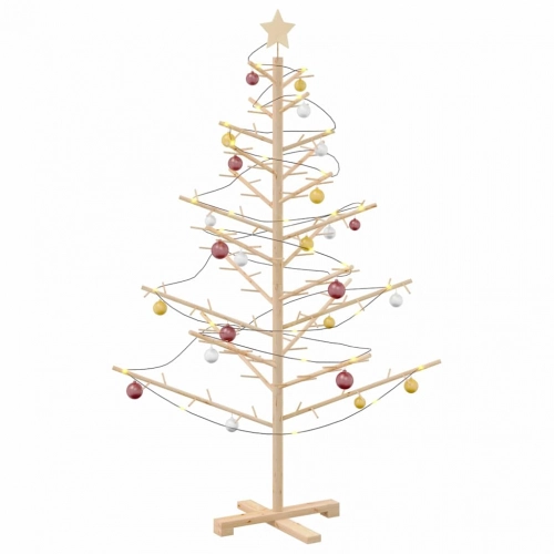 Koka Ziemassvētku Koks Dabiska 150 Cm Priedes Masīvkoks Vidaxl