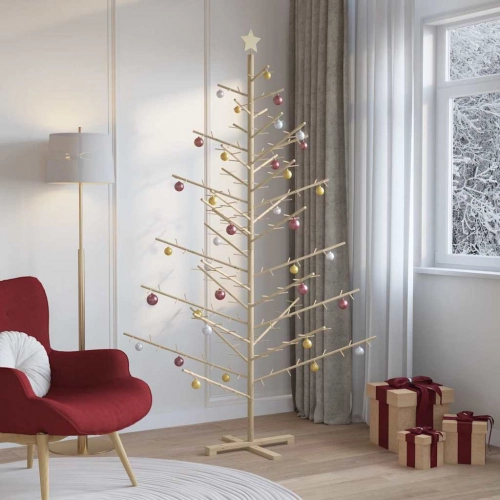 Koka Ziemassvētku Koks Dabiska 210 Cm Priedes Masīvkoks Vidaxl