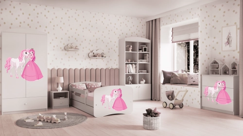 Komoda babydreams biała księżniczka konik