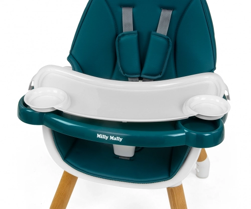 Barošanas krēsls Milly Mally Malmo 2in1 Dark Green