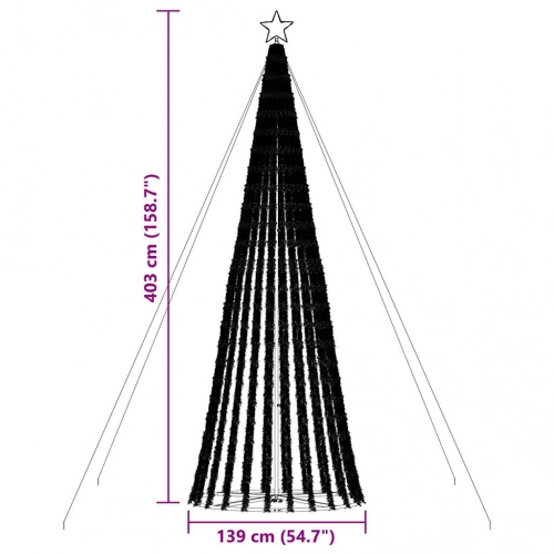 Led Ziemassvētku Eglīte 1028 Led Zila 403 Cm Vidaxl