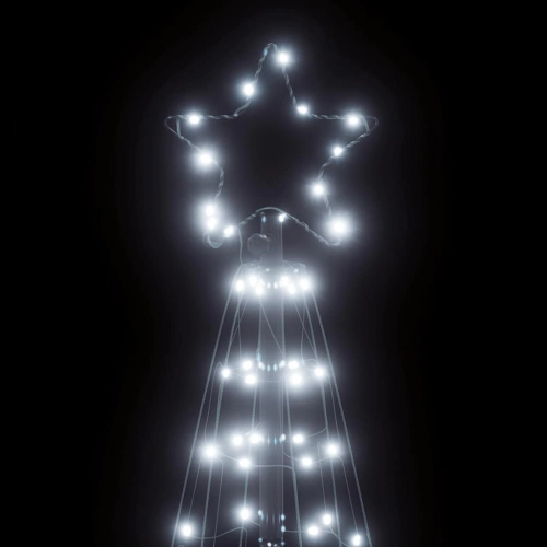 Led Ziemassvētku Eglīte 200 Led Auksti Balts 182 Cm Vidaxl