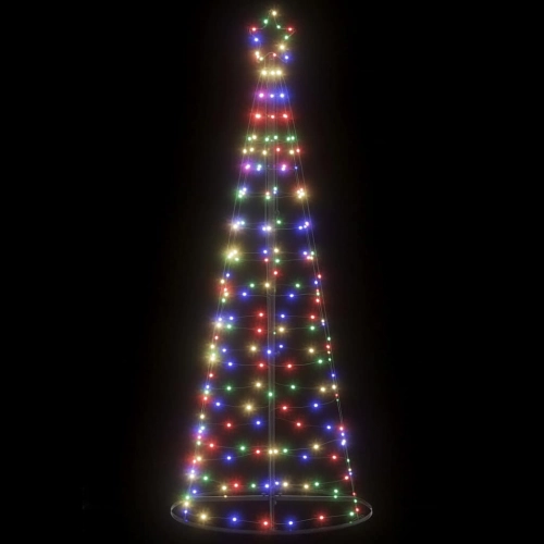 Led Ziemassvētku Eglīte 200 Led Krāsains 182 Cm Vidaxl