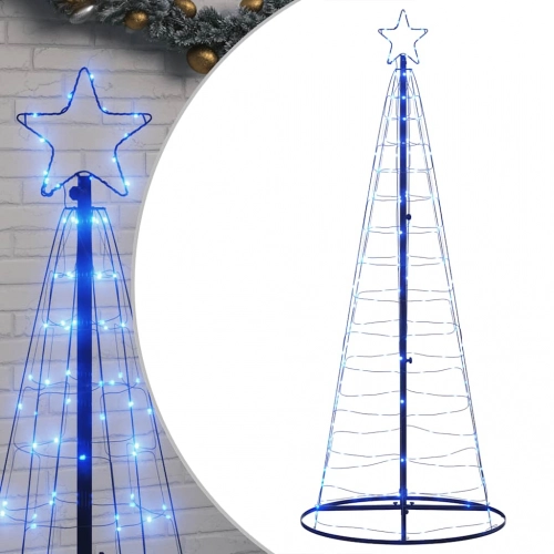 Led Ziemassvētku Eglīte 200 Led Zila 182 Cm Vidaxl