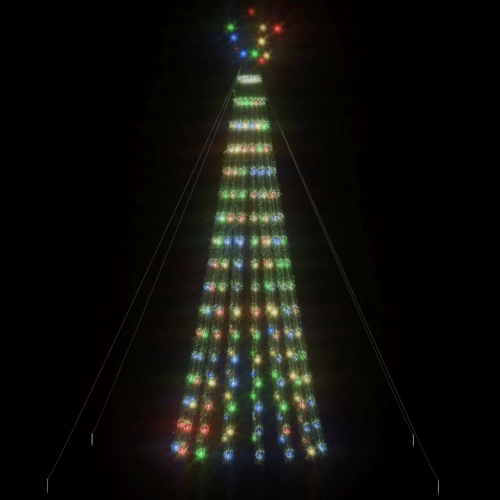 Led Ziemassvētku Eglīte 275 Led Krāsains 180 Cm Vidaxl
