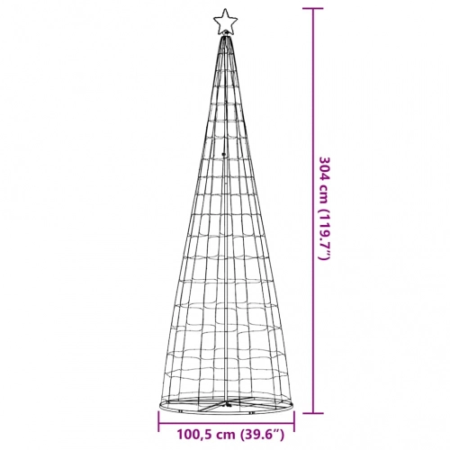 Led Ziemassvētku Eglīte 550 Led Krāsains 304 Cm Vidaxl