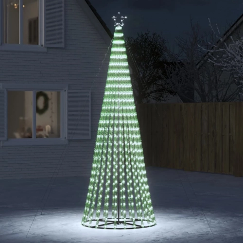 Led Ziemassvētku Eglīte 688 Led Auksti Balts 300 Cm Vidaxl