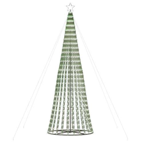 Led Ziemassvētku Eglīte 688 Led Auksti Balts 300 Cm Vidaxl