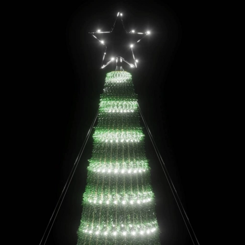 Led Ziemassvētku Eglīte 688 Led Auksti Balts 300 Cm Vidaxl