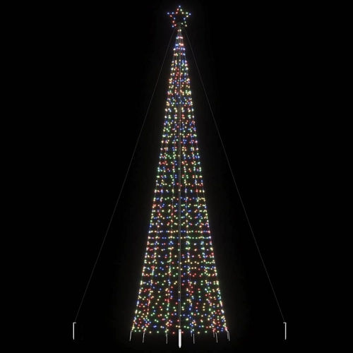 Led Ziemassvētku Eglīte Ar Tapas 1534 Led Krāsains 500 Cm Vidaxl
