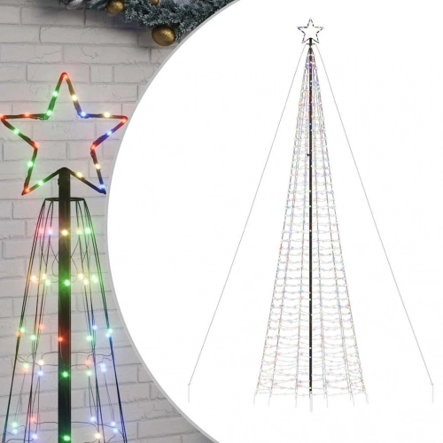 Led Ziemassvētku Eglīte Ar Tapas 1534 Led Krāsains 500 Cm Vidaxl