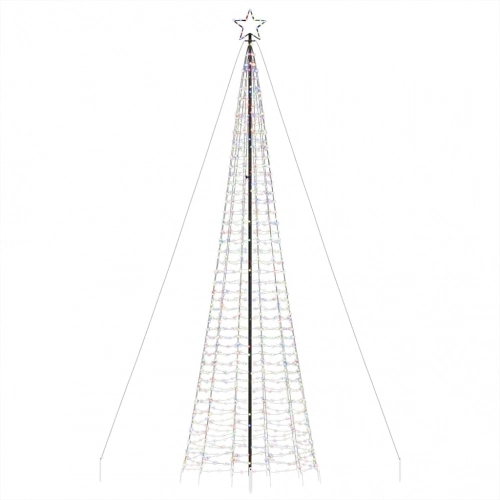 Led Ziemassvētku Eglīte Ar Tapas 1534 Led Krāsains 500 Cm Vidaxl