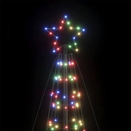 Led Ziemassvētku Eglīte Ar Tapas 1534 Led Krāsains 500 Cm Vidaxl