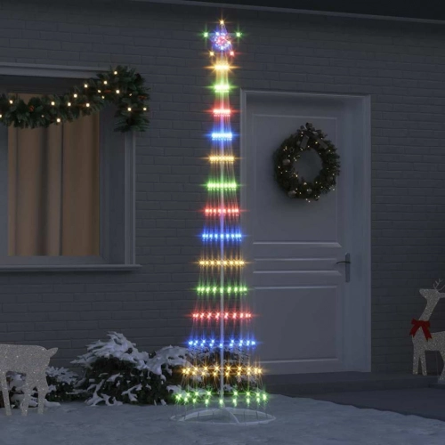 Led Ziemassvētku Koks Daudzkrāsains 138.5 X 138.5 X 399 Cm Vidaxl