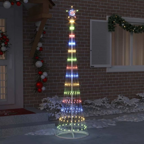 Led Ziemassvētku Koks Daudzkrāsains 138.5 X 138.5 X 399 Cm Vidaxl