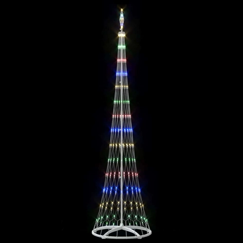 Led Ziemassvētku Koks Daudzkrāsains 138.5 X 138.5 X 399 Cm Vidaxl