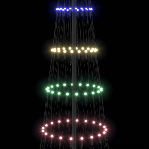 Led Ziemassvētku Koks Daudzkrāsains 138.5 X 138.5 X 399 Cm Vidaxl