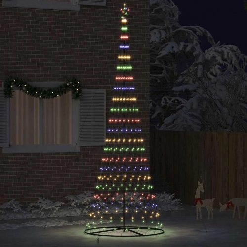 Led Ziemassvētku Koks Daudzkrāsains 138.5 X 138.5 X 399 Cm Vidaxl