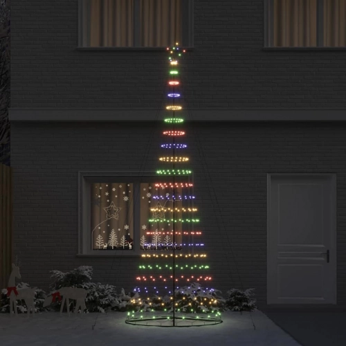 Led Ziemassvētku Koks Daudzkrāsains 138.5 X 138.5 X 399 Cm Vidaxl