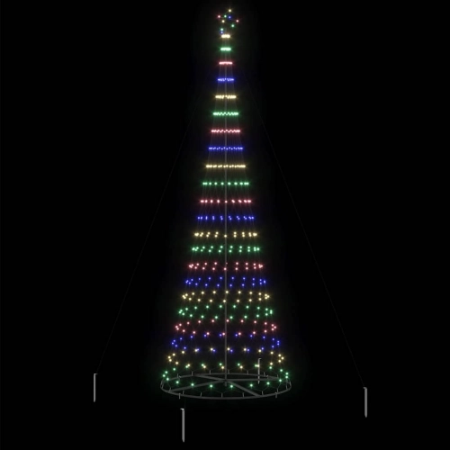 Led Ziemassvētku Koks Daudzkrāsains 138.5 X 138.5 X 399 Cm Vidaxl