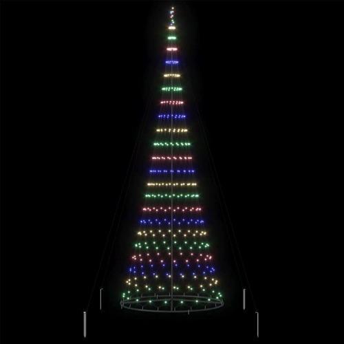 Led Ziemassvētku Koks Daudzkrāsains 138.5 X 138.5 X 399 Cm Vidaxl