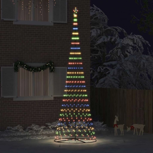 Led Ziemassvētku Koks Daudzkrāsains 138.5 X 138.5 X 399 Cm Vidaxl
