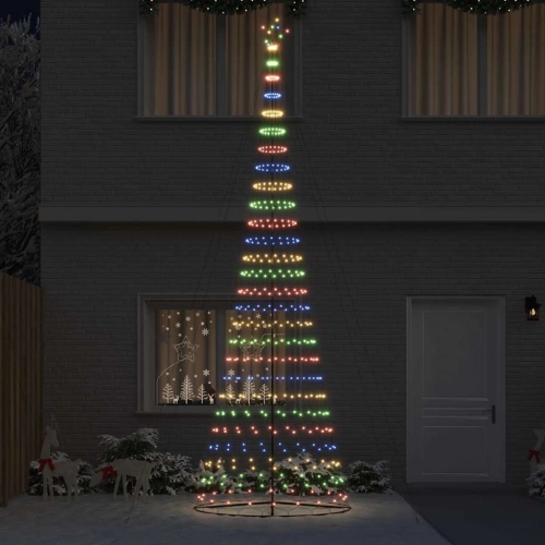 Led Ziemassvētku Koks Daudzkrāsains 138.5 X 138.5 X 399 Cm Vidaxl