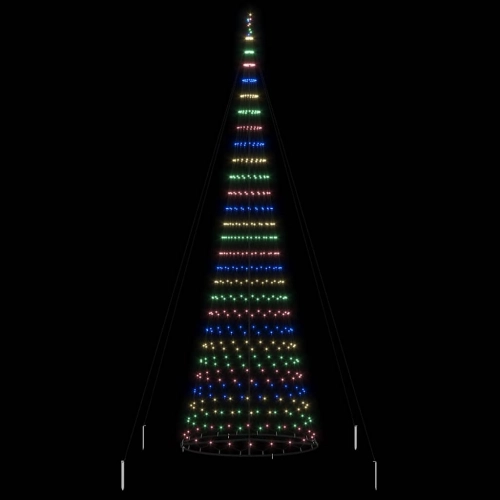 Led Ziemassvētku Koks Daudzkrāsains 138.5 X 138.5 X 399 Cm Vidaxl